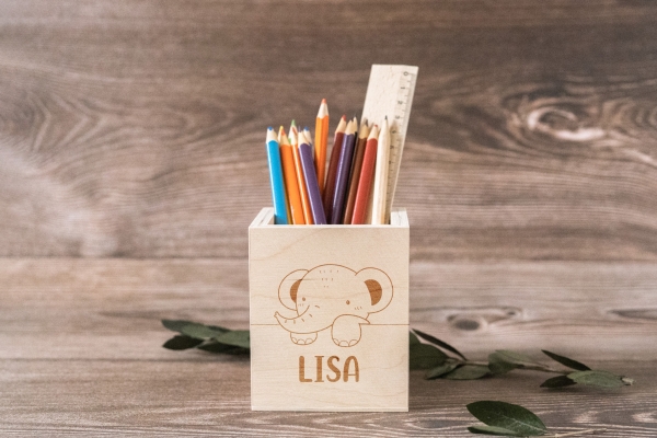 Stiftehalter Elefant -personalisiert-